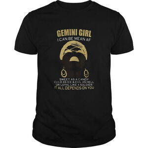 Gemini Girl Mean Sweet Zodiac Attitude Birthday T-Shirt